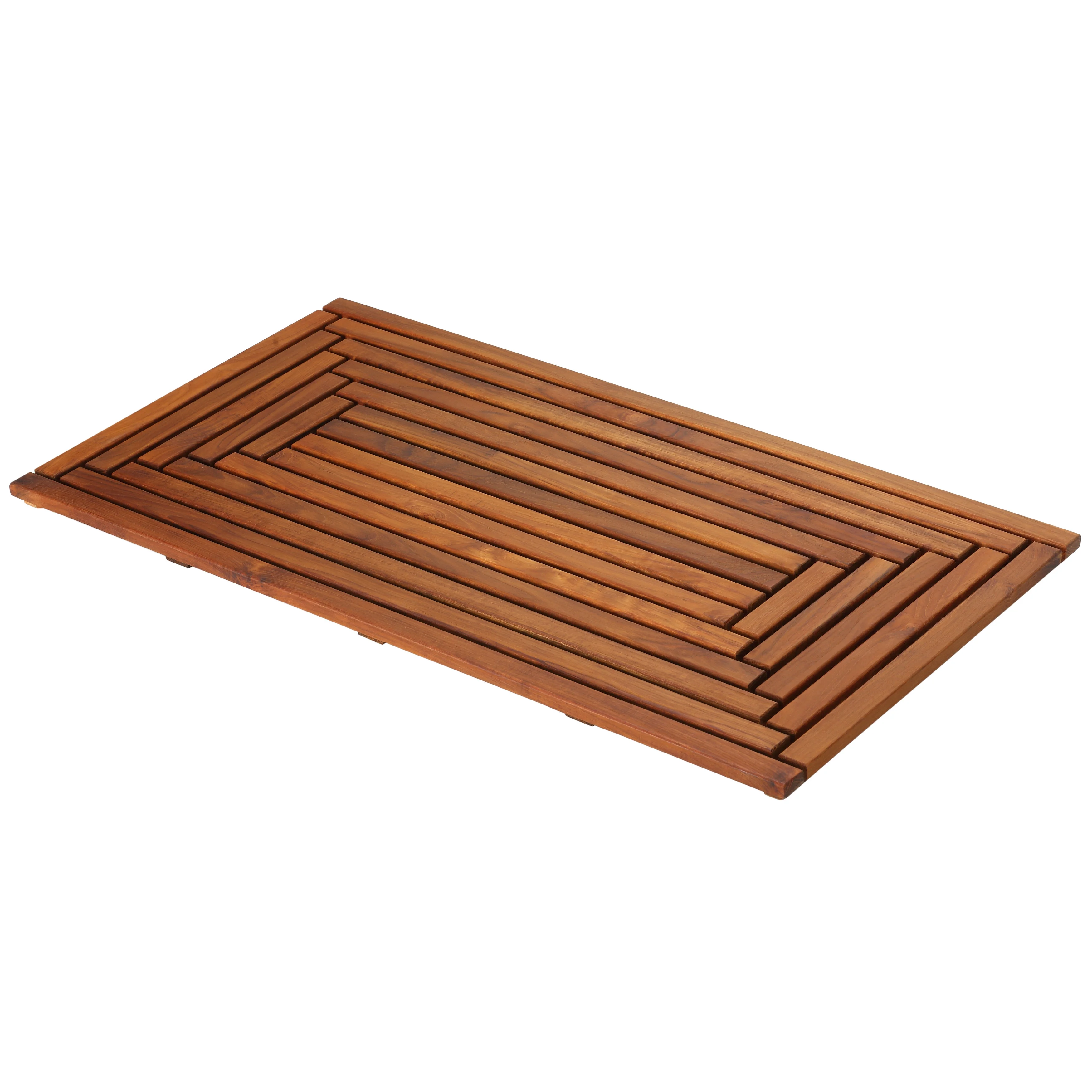 Bare Decor  Oiled Finish Solid Teak Wood Giza Shower, Spa, Door Mat