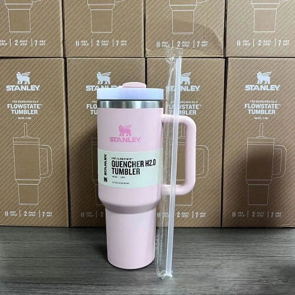 Stanley Quencher H2.0 FlowState 40oz Stainless Steel Tumbler Pink