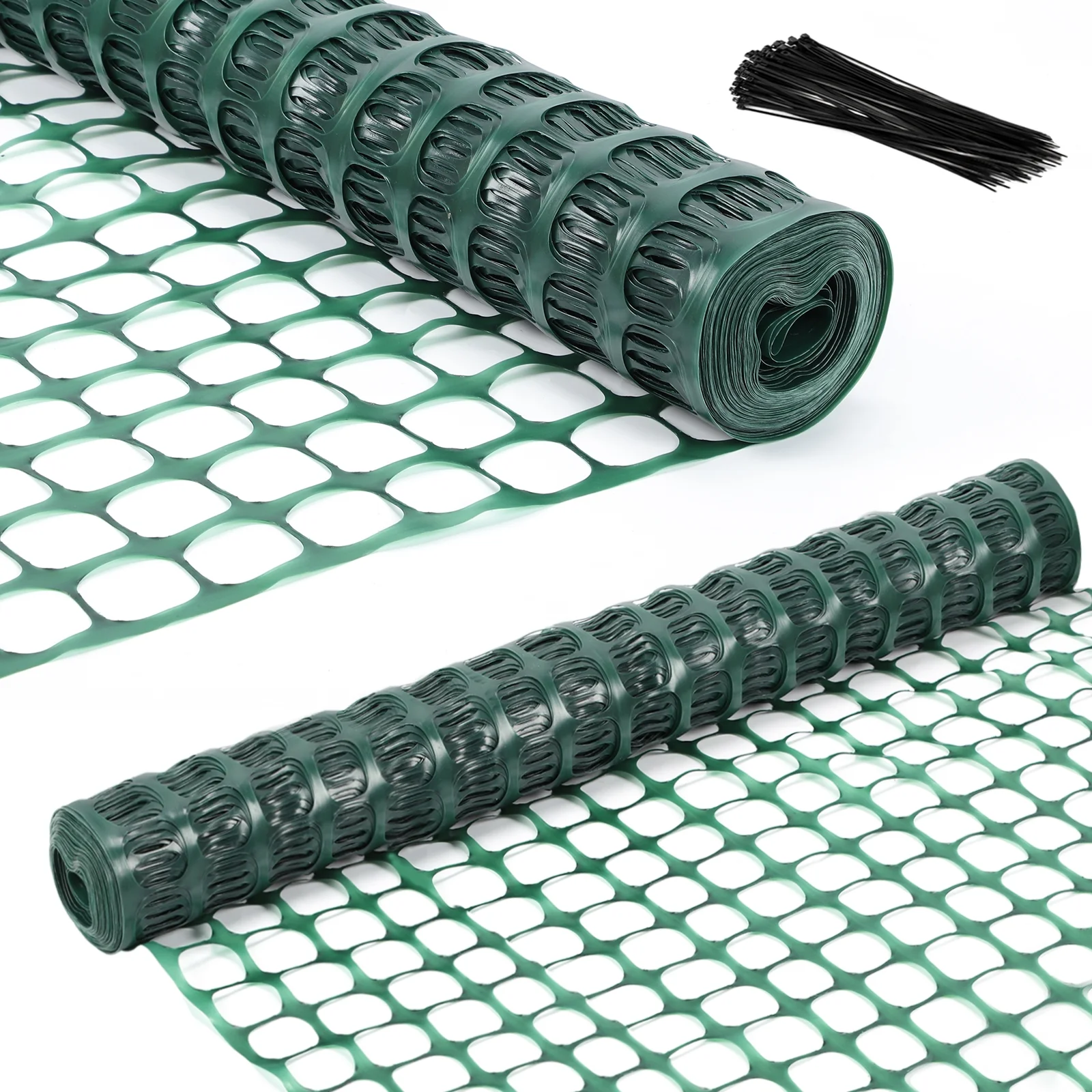 Garden Fencing, Garden Fence, 4x100’ Feet,Green Plastic Fencing, Snow Fence, Chicken Fence Mesh Fence, Temporary Fence, Deer Fence, Temporary Fencing, Plastic Fence Roll