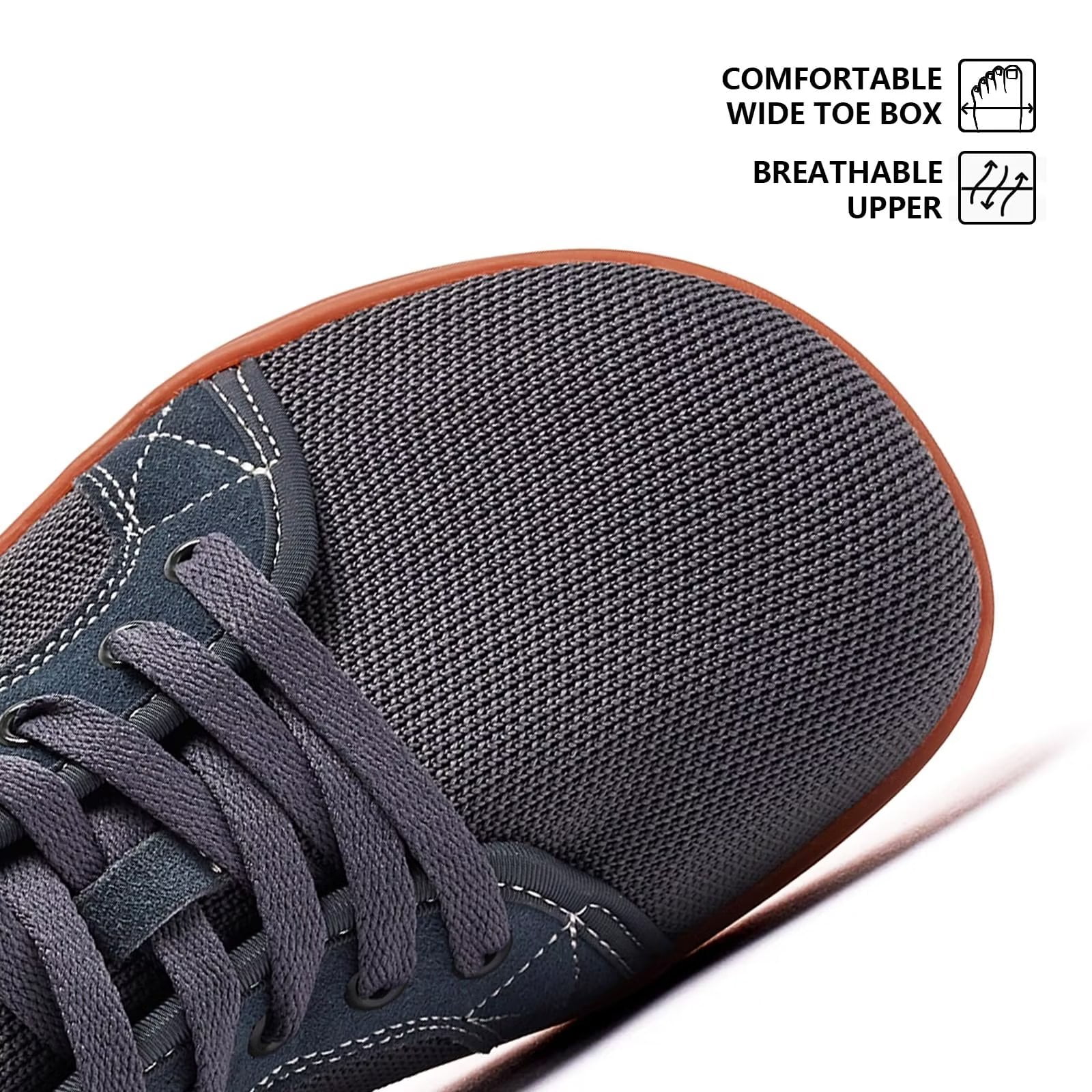 HOBIBEAR Men's Wide Barefoot Shoes Minimalist Sneakers Zero Drop Sole