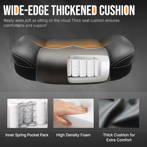 750lbs Big and Tall Office Chair,Heavy Duty Office Chairs,Executive Computer Desk Chair Work Chairs, Thick Padded Strong Metal Base Quiet Wheels, Ergonomic Design for Back Pain