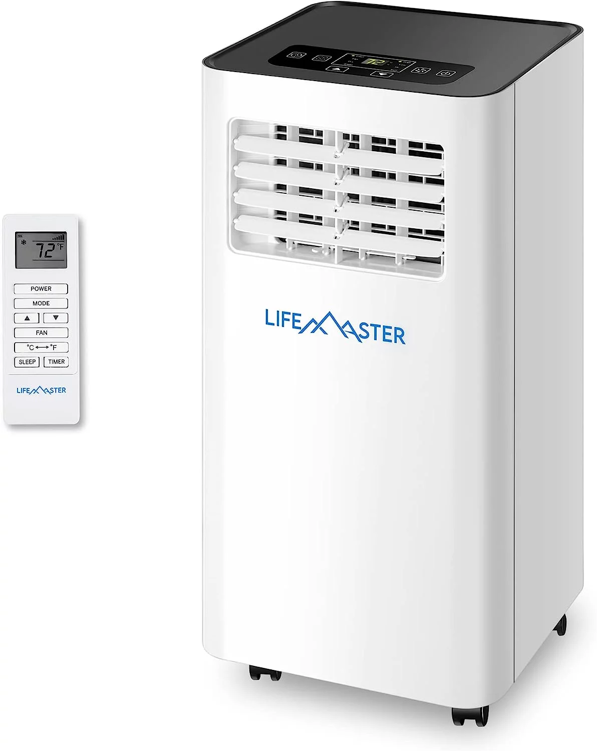 LifeMaster 8,000 BTU Portable Air Conditioners, Room Air Conditioner with Digital Remote for Room up to 350 Sq.Ft, 3-in-1 Portable AC Unit with with Installation Kit for Home/Office/Dorms