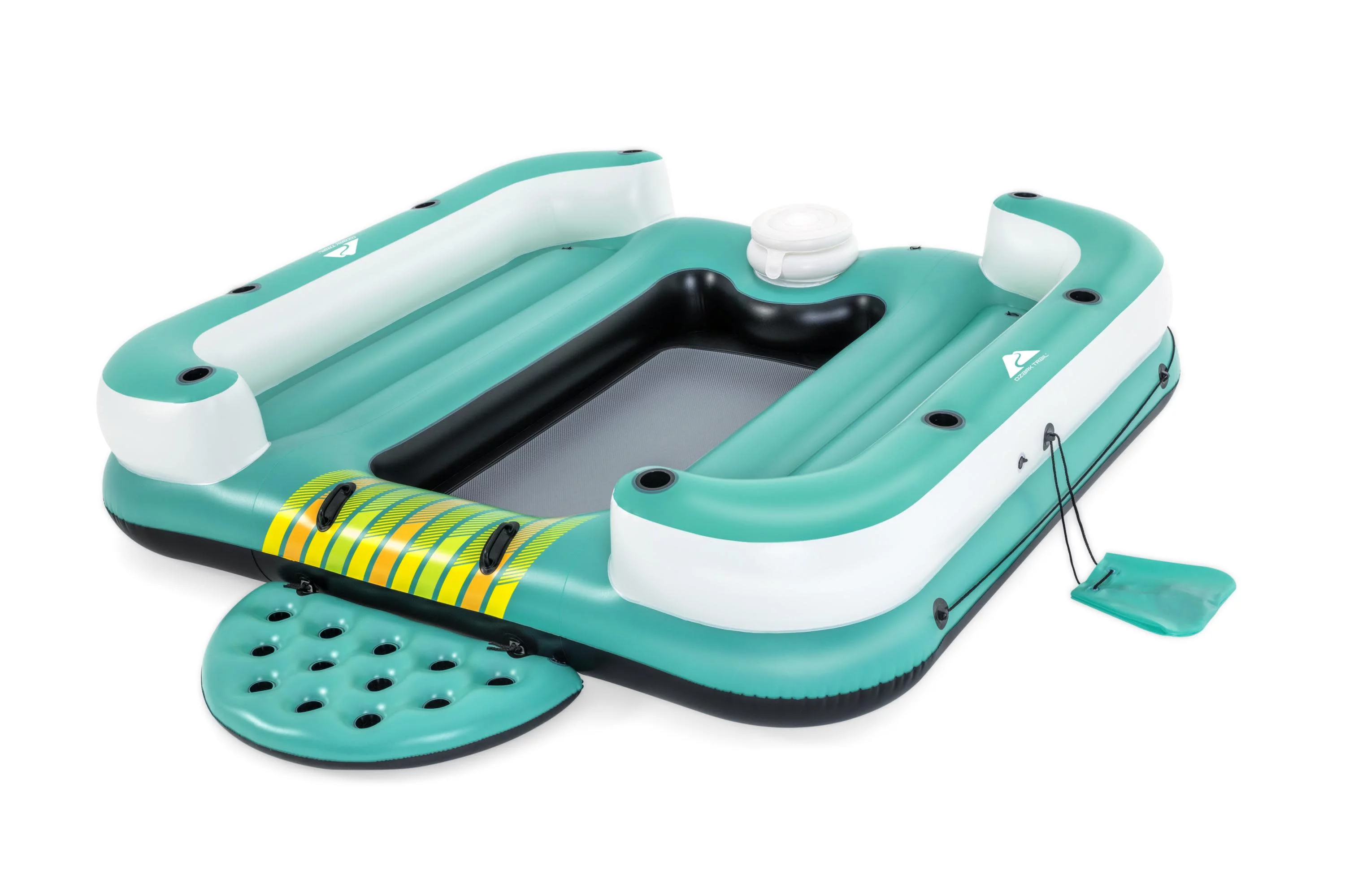 Ozark Trail Big 6-Person Inflatable Island 10', Multicolor, Adult, Recreational Float