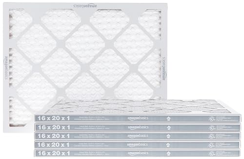 Amazon Basics 14x20x1 Air Filter 6 Pack, Merv 8 AC Furnace Filters