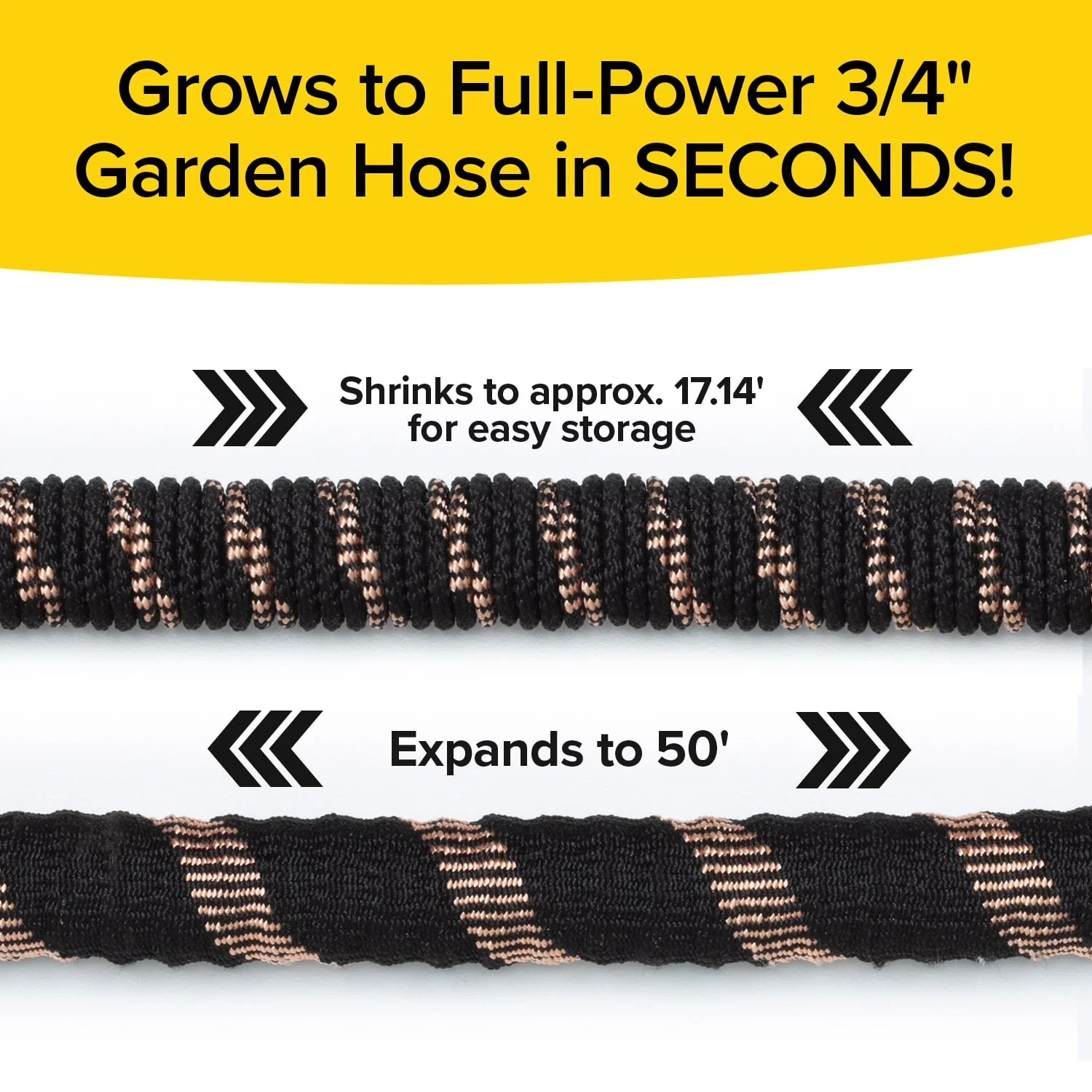 Pocket Hose Copper Bullet 50 Ft. Water Hose with Thumb Spray Nozzle, Expandable Hose, 650psi,