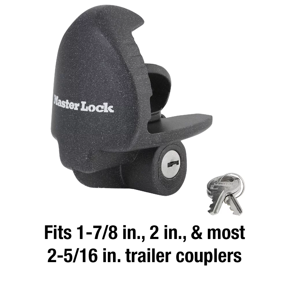 Master Lock 379ATPY Universal Trailer Hitch Lock, Black