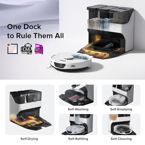 roborock Robot Vacuum and Mop Combo, Self Drying,Self Washing