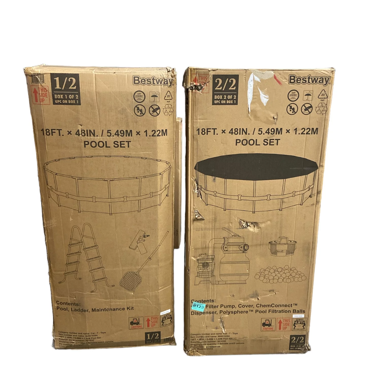 Bestway Power Steel 18’ x 48” Above Ground Pool with 1,500 gal. Sand Filter Pump