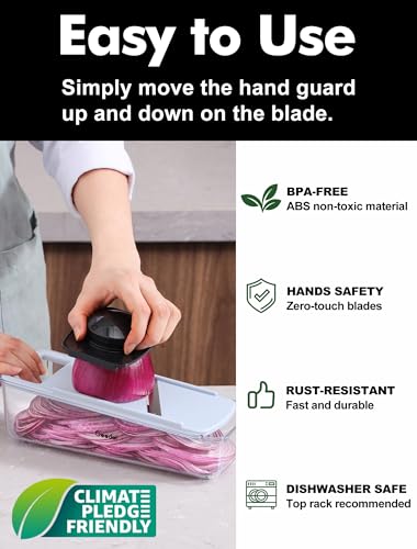 Geedel Professional Mandoline Slicer for Kitchen, Multi Purpose Vegetable Slicer Cutter, Vegetable Cutter Onion Cutter for Veggie Fruit Cheese