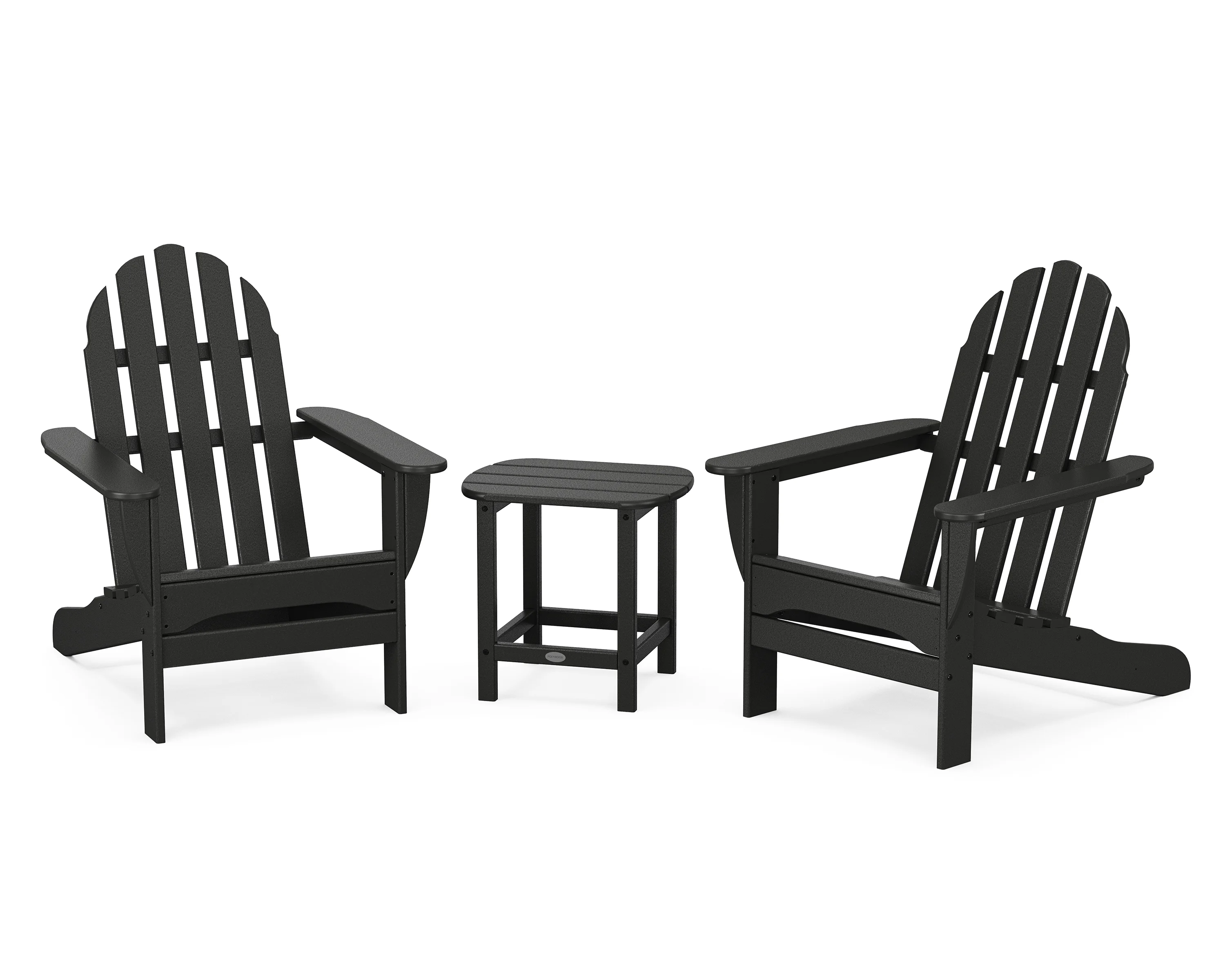 POLYWOOD Classic Adirondack 3-Piece Set with South Beach 18