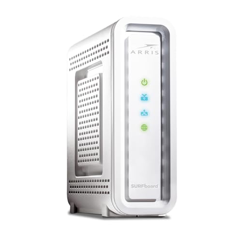 ARRIS (SB6190) - Cable Modem - Fast DOCSIS 3.0 32x8 Gigabit Cable Modem, For Comcast Xfinity, Cox, Spectrum and more, 1 Gbps Port, 800 Mbps Max Internet Speed, 2 Year Warranty - (No Built-in Wifi)