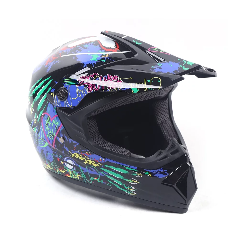 TOOL1SHOoo Multi-Color Unisex M/L Size Motocross Off-Road Riding Helmet + Goggle + Glove Kit Universal Kit M Size