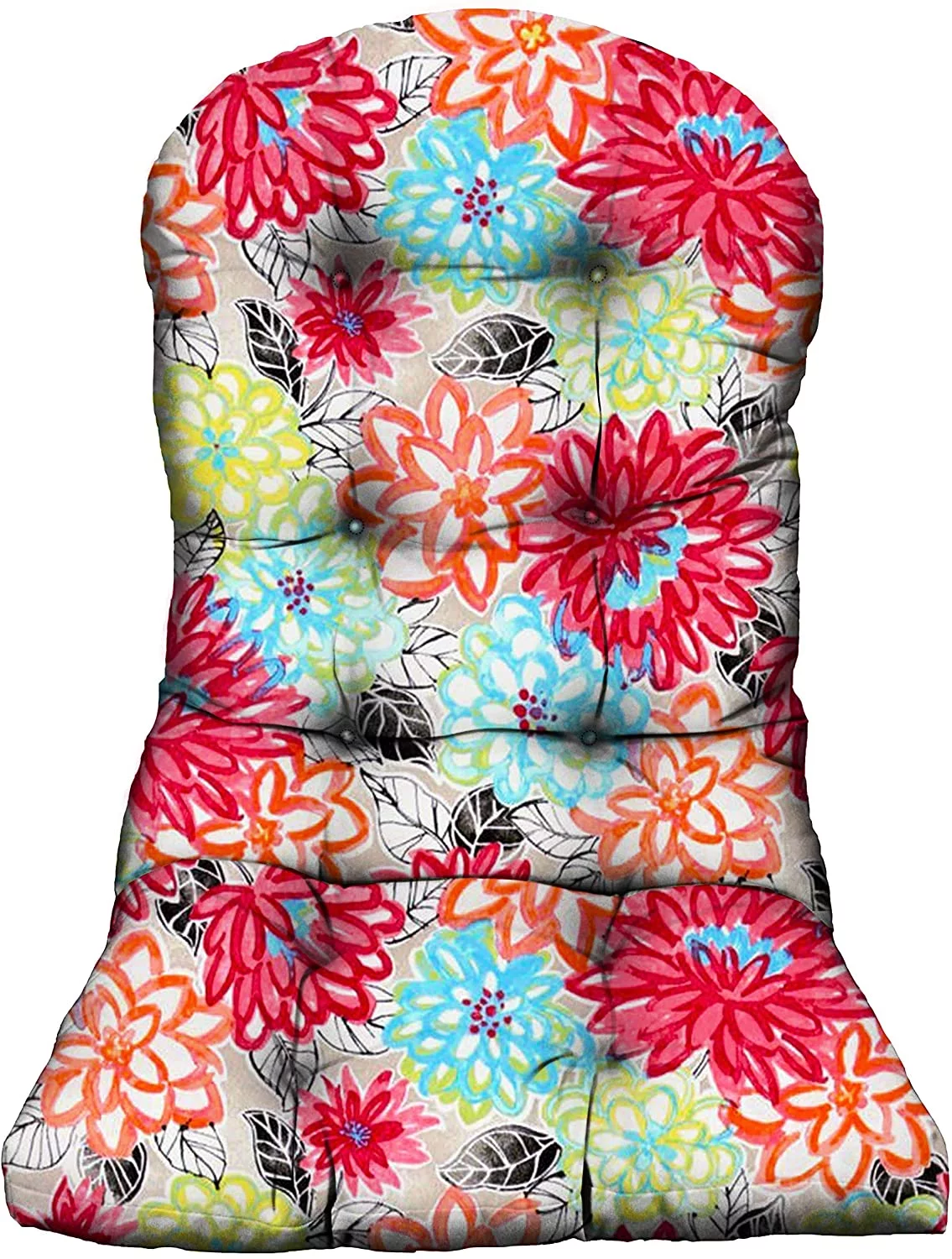 RSH Décor Outdoor Single Tufted Adirondack Chair Seat Cushion, Artistic Floral