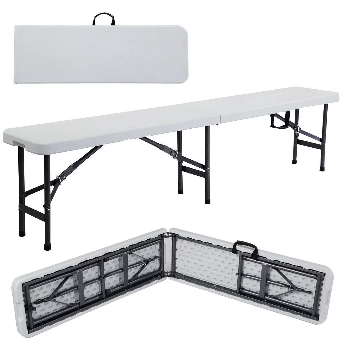 Ktaxon 6' Portable Folding Bench, Perfect for Outdoor Party, Picnic, Camping, Wedding etc., Plastic