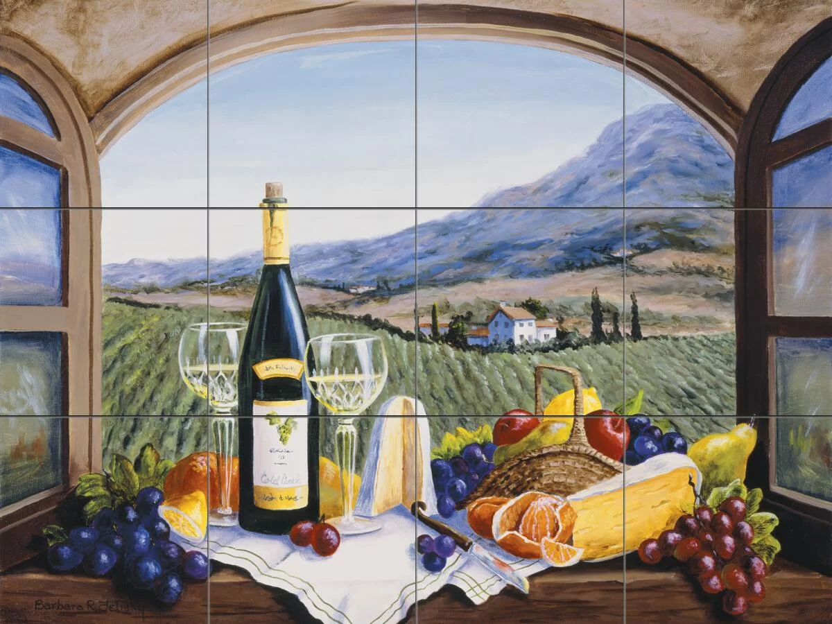 Tile Mural Kitchen Backsplash - A Bit of Alsace - by Barbara Felisky
