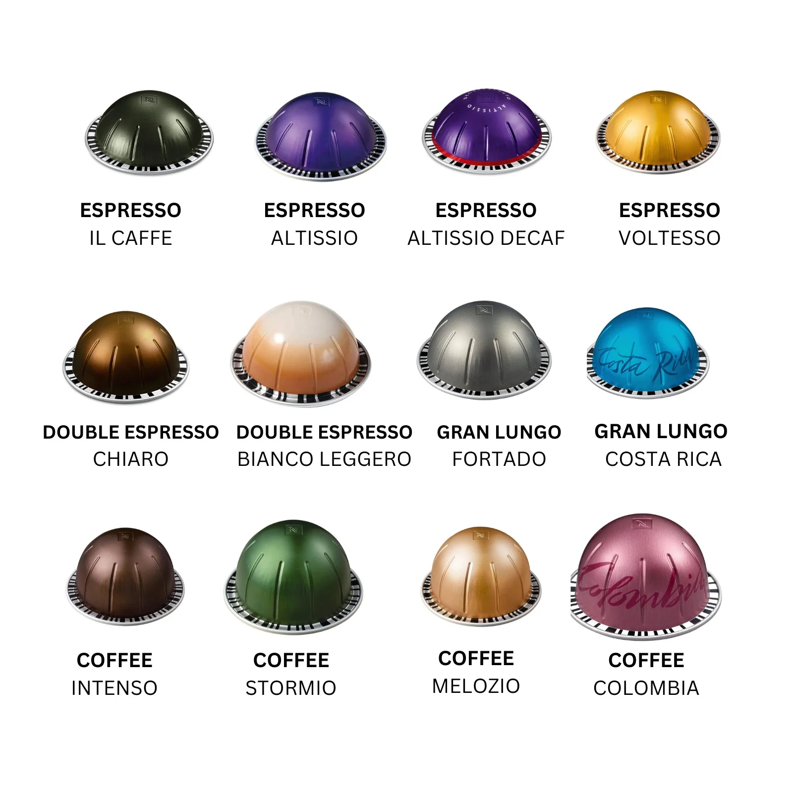 Nespresso Coffee Vertuo Pods VertuoLine Variety Sampler Capsules (36 Capsules)
