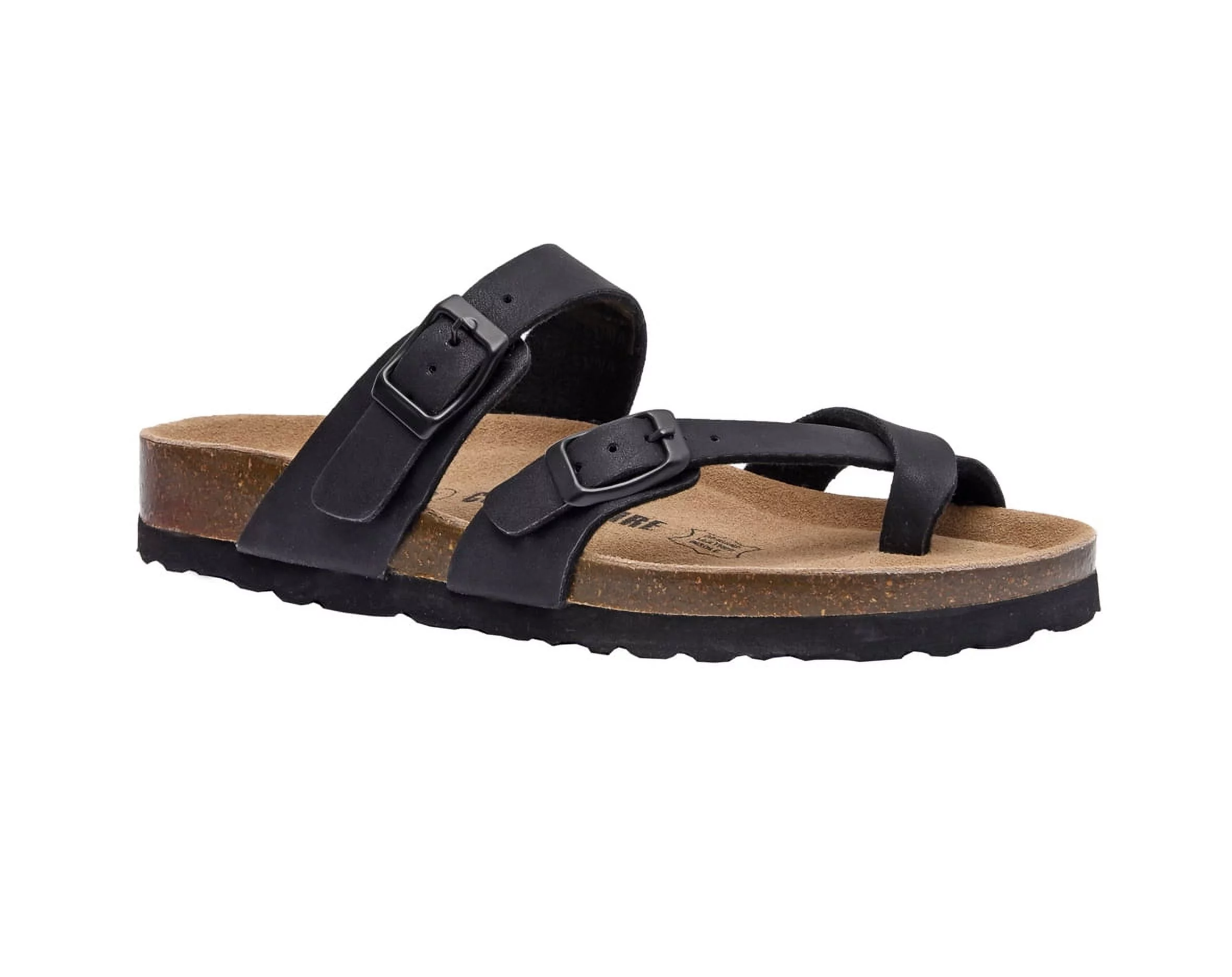 CUSHIONAIRE Women's Luna Cork Footbed Sandal with +Comfort