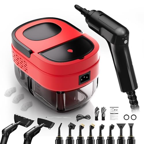 Steam Cleaner for Home, 2500w Pressurized Steamer for Cleaning, 3-Grade Adjustable Handle, Multi-Purpose Handheld Steam Cleaner, Portable Steam Cleaner for Car Detailing, Window, Kitchen, Grout, Tile