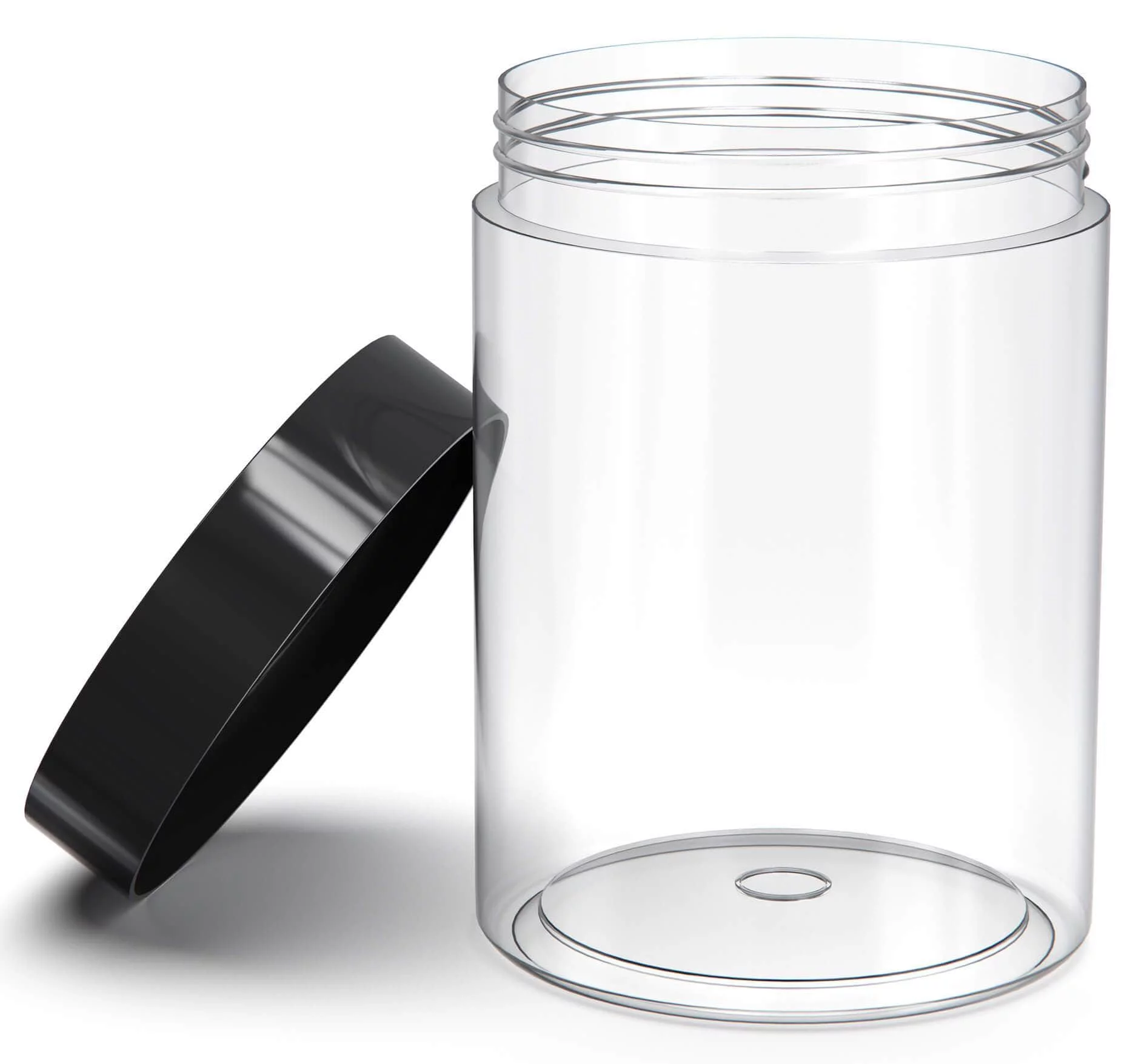 8oz Container with Lids 30 Pack BPA Free, Bulk Clear Plastic Refillable Round Sugar Scrub small ounce Oz Plastic Containers Jars with Lids for Cosmetics, Lotions, Body Butters, Liquid Slime Beauty