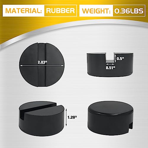 TONDA Floor Jack Rubber Pad, Universal Jack Pad Adapter, Pinch Weld Side Frame Rail Protector (2 Pack)