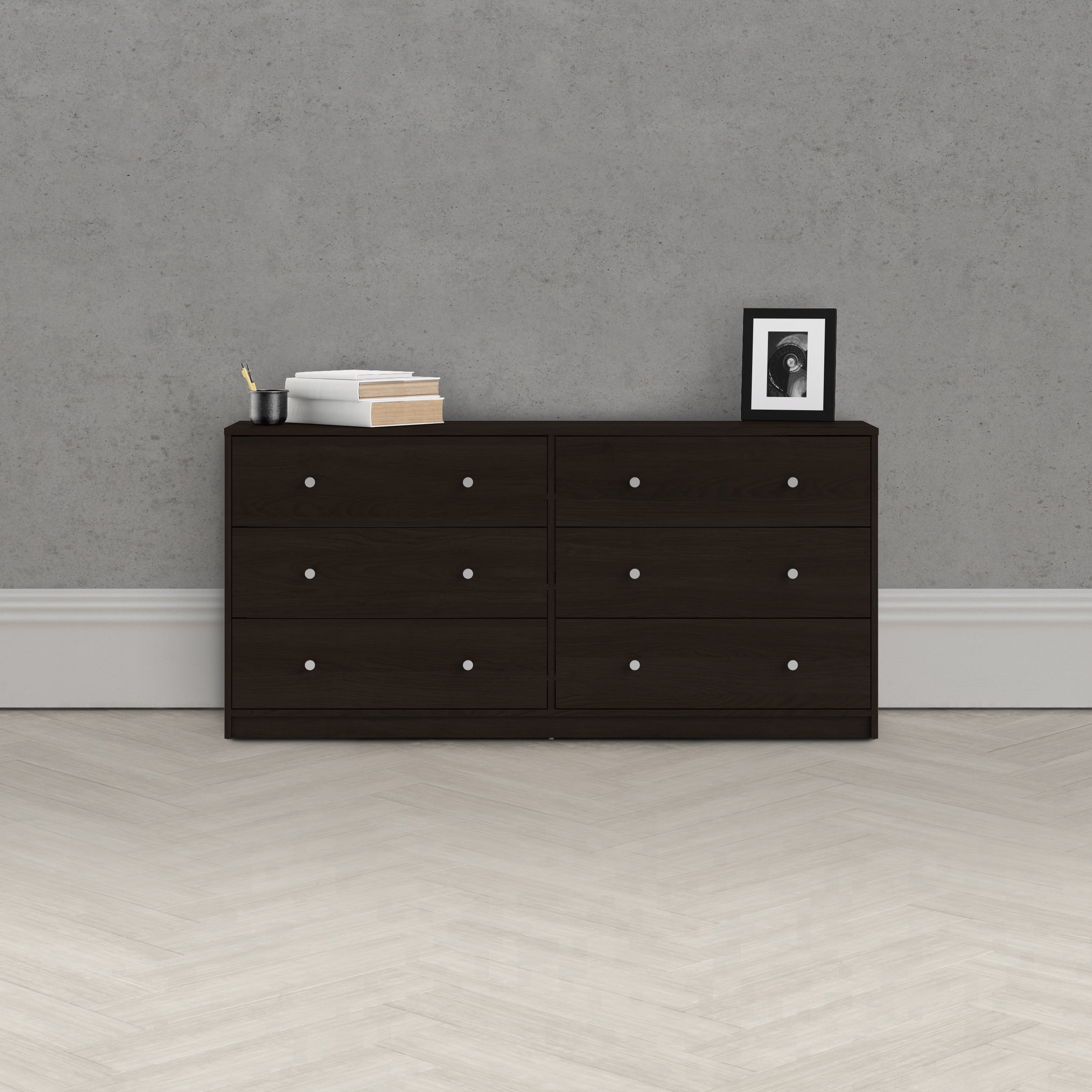 Studio 6 Drawer Double Dresser, Coffee
