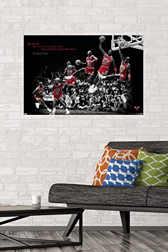 Trends International Michael Jordan - Fly Wall Poster, 22.375