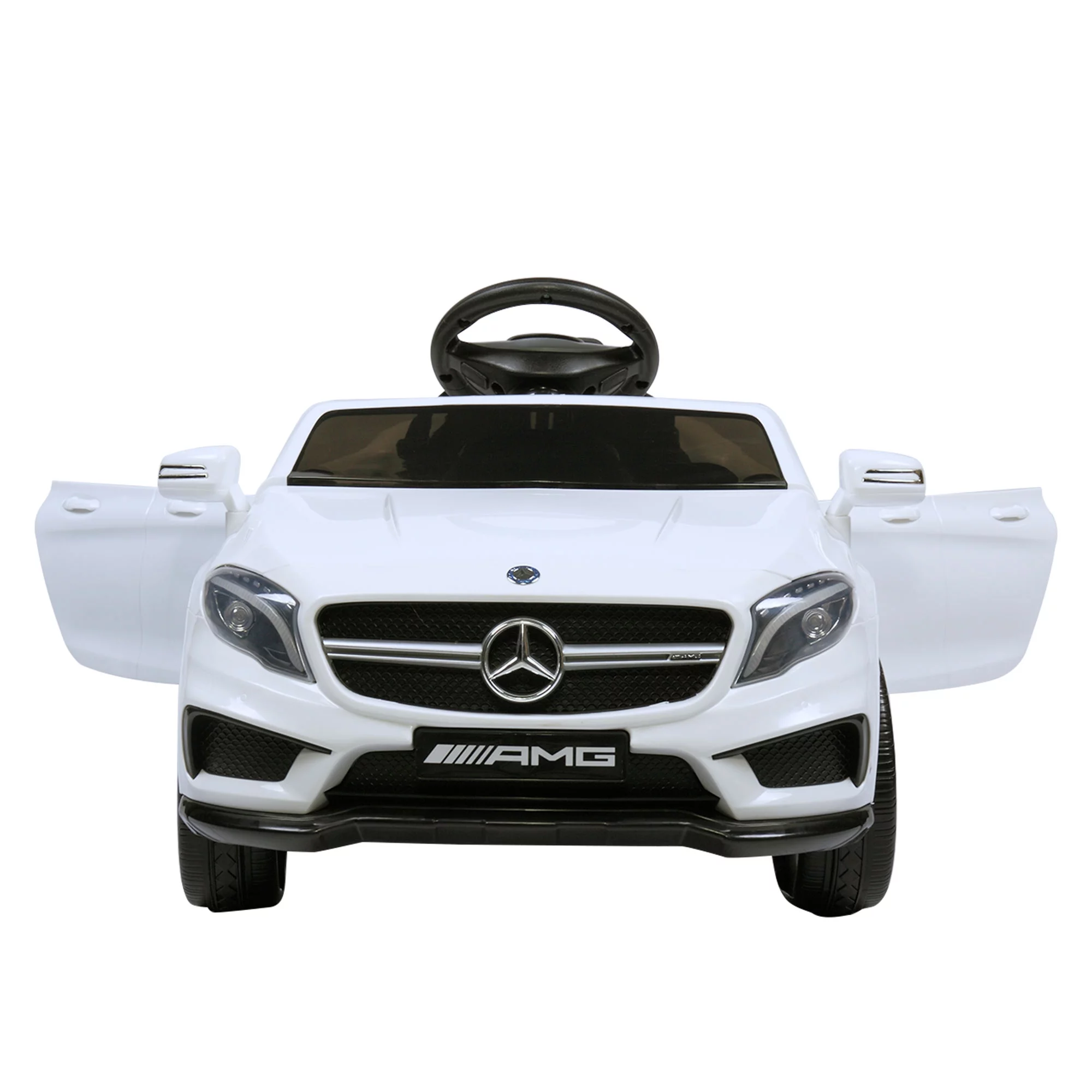 Seizeen Ride On Toys for Girls Boys, 6V Battery 4-Wheel Riding Truck Cars, Electric Ride On Benz GT W/ Remote Control for 3-8 Years Old Kids, MP3 Player, LED Lights, Seat Belt, White