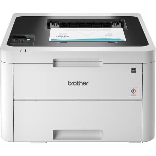 Brother HL-L3230CDW Compact Digital Color Printer Providing Laser Printer Quality Results with Wireless Printing and Duplex Printing, Amazon Dash Replenishment Ready, White