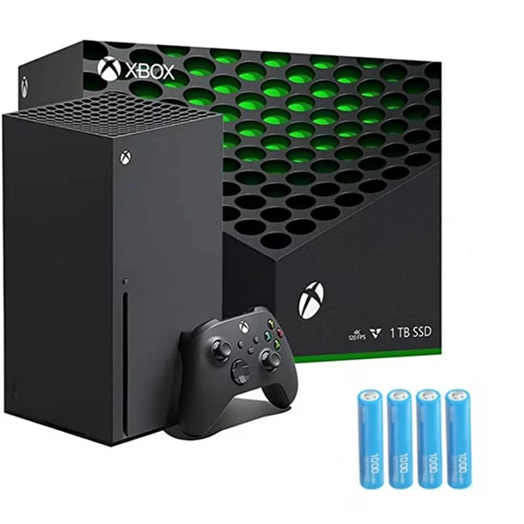 Microsoft Xbox Series X 1TB SSD Gaming Console, 1 Xbox Wireless Controller - Black, w/Batteries Accessories Set