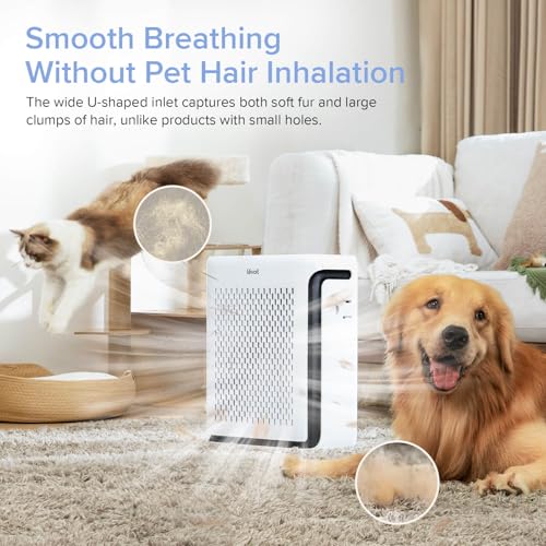 LEVOIT Air Purifiers for Home Large Room Bedroom Up to 1110 Ft² with Air Quality and Light Sensors, Smart WiFi, Washable Filters, HEPA Sleep Mode for Pets, Allergies, Dust, Pollen, Vital 100S-P, White
