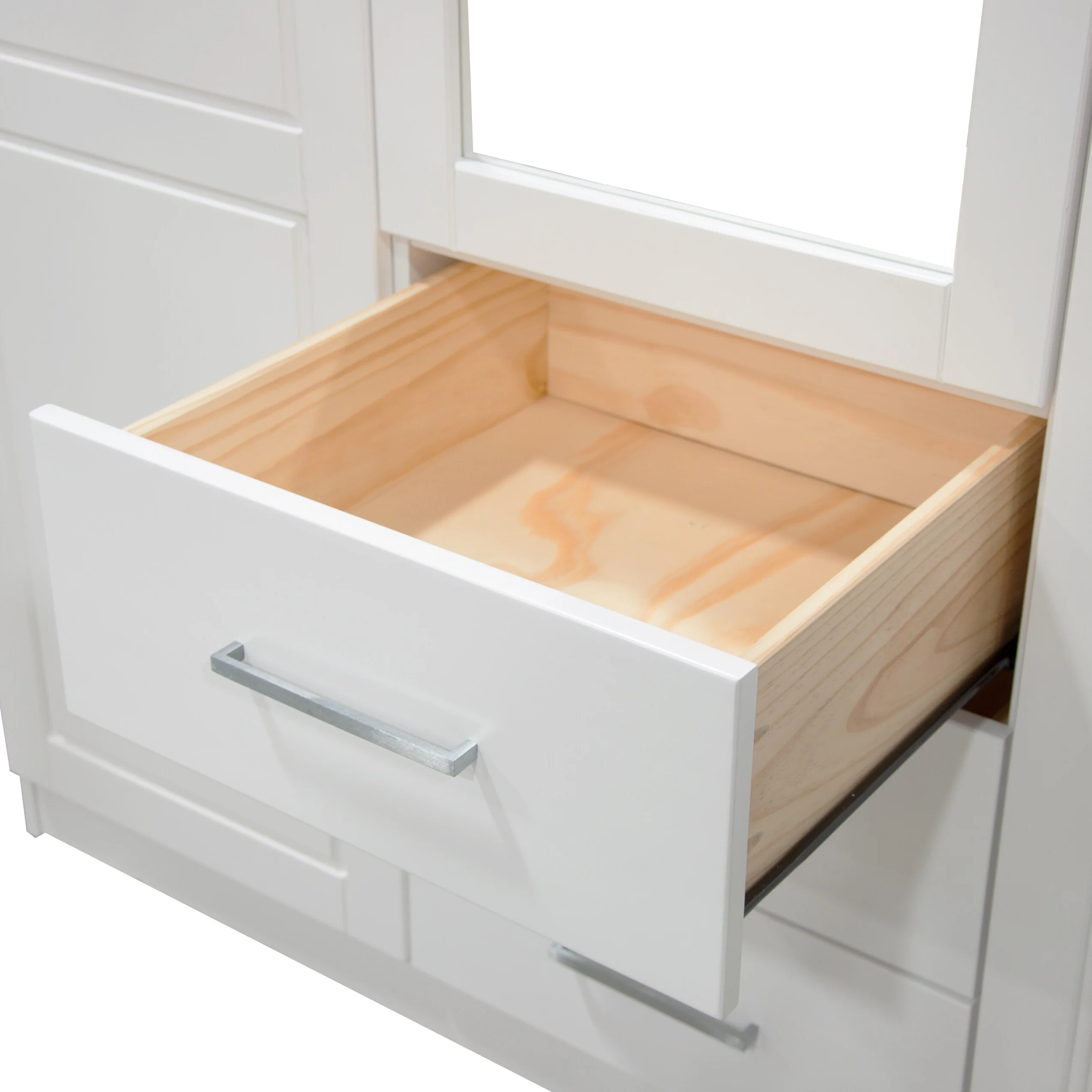 Palace Imports, Inc. Palace Imports 100% Solid Wood Metro Wardrobe Armoire with Solid Wood or Mirrored Doors White