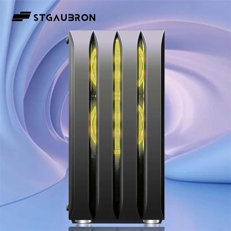 STGAubron Gaming Desktop PC, Intel Xeon E5 2.5G up to 3.3G, 16G RAM, 512G SSD, Radeon RX 550 4G GDDR5, 600M WiFi, BT 5.0, RGB Fan x 3, RGB Keyboard & Mouse & Mouse Pad, W10H64