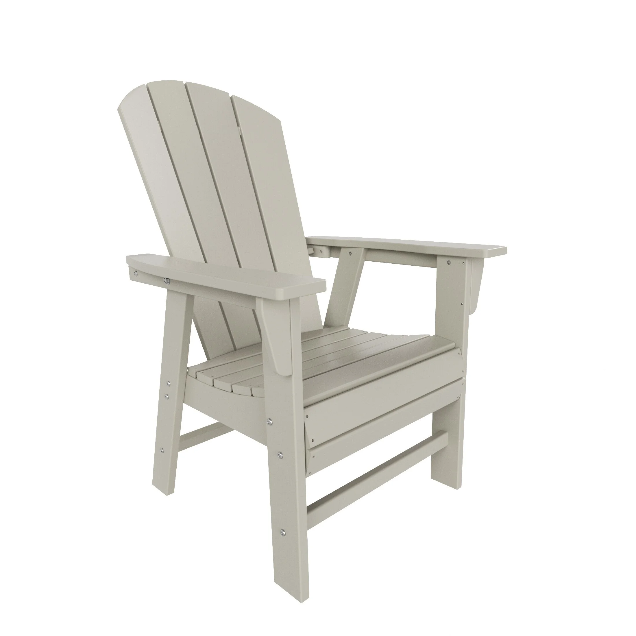 Polytrends Laguna Poly Eco-Friendly All Weather Patio Chair with Arms Sand