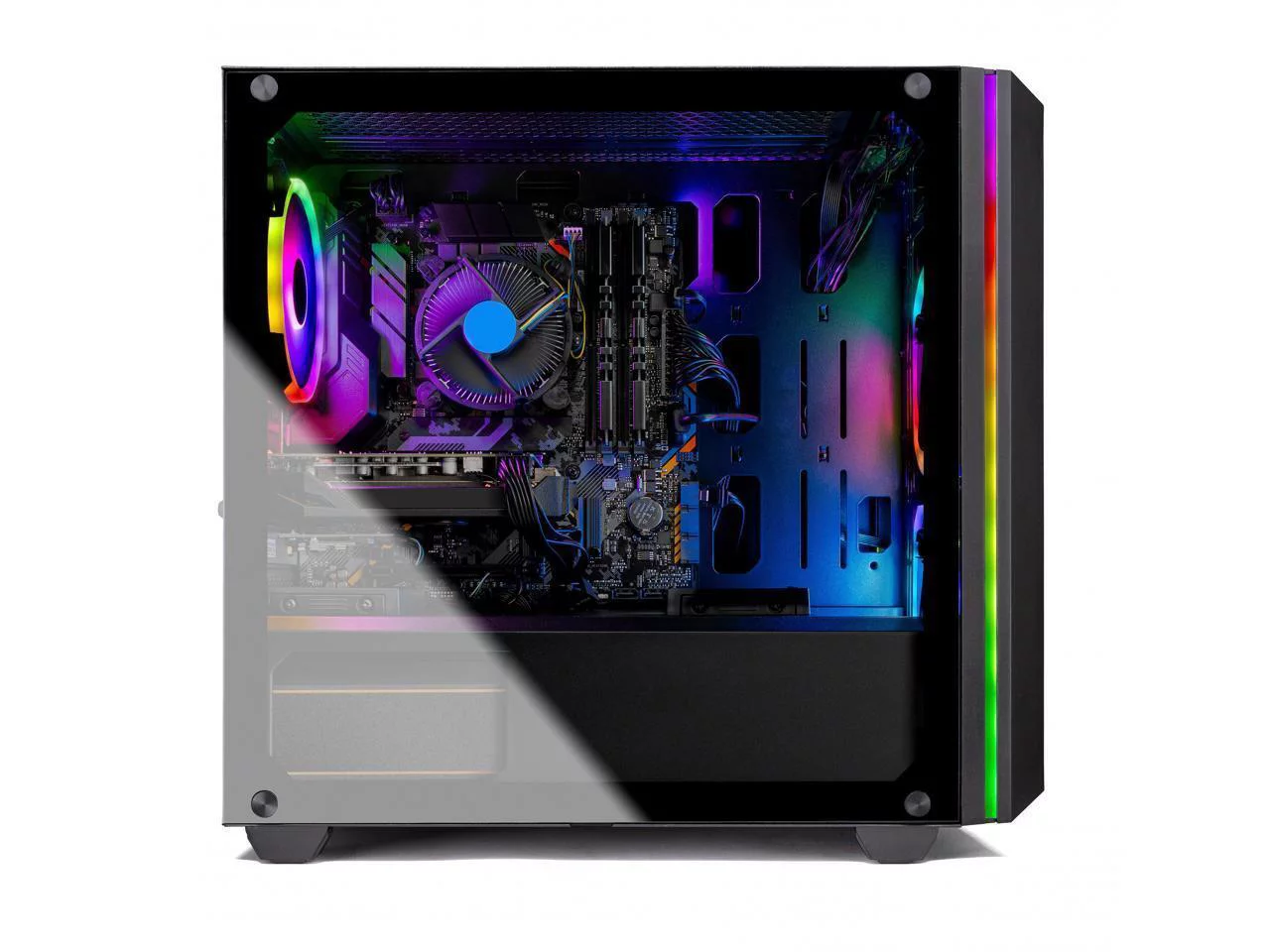 Skytech Chronos Mini Gaming PC Desktop – Intel Core i3 10100F 3.6 GHz, GTX 1650, 500GB SSD, 16G DDR4 3200, 600W Gold PSU, AC Wi-Fi, Windows 10 Home 64-bit