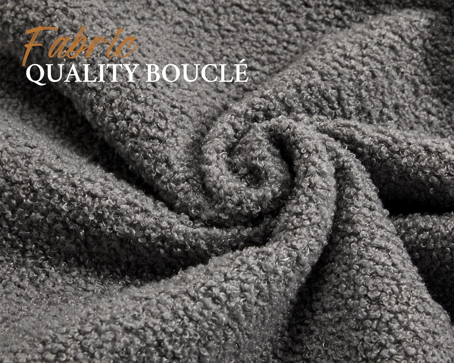 Papajet Sofa, 89 inch 3 Seater Modern Couches, Wide Comfy Couches for Living Room(Chenille, Grey)