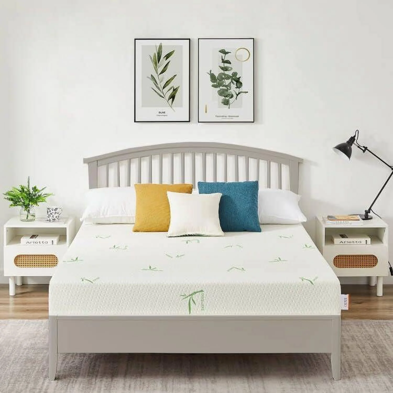 5 Inch Memory Foam Mattress,Queen Size, Medium-Firm Bed Mattress with Bamboo Cover, Breathable Gel Mattress, Pressure Relief, in a Box for Bunk Bed, Trundle Bed, CertiPUR-US Certified