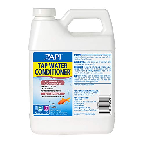 API TAP WATER CONDITIONER, Instantly neutralizes chlorine, chloramines and other chemicals to make tap water safe for fish, highly concentrated, Use when adding or changing water and when adding fish