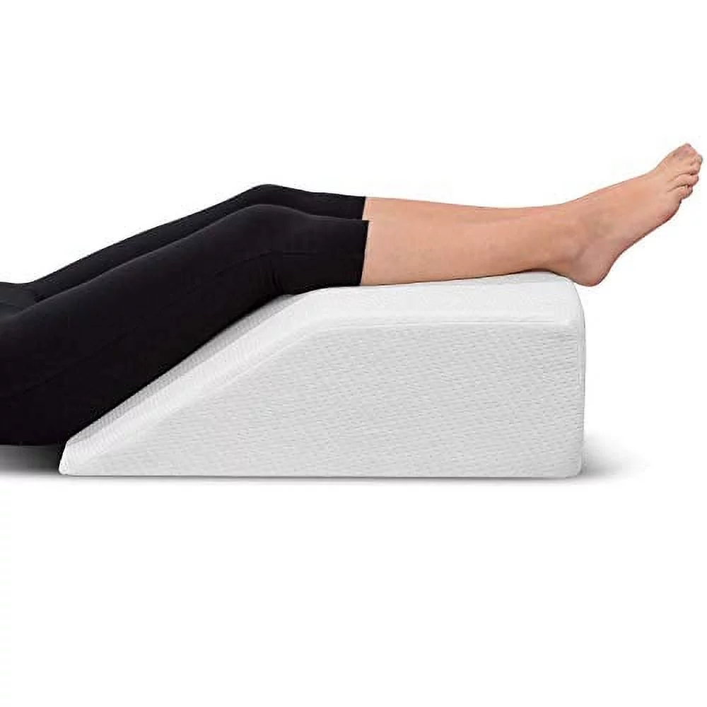 Ebung Leg Elevation Memory Foam Pillow | Elevating High Density Foam Wedge with Washable Cover | 24