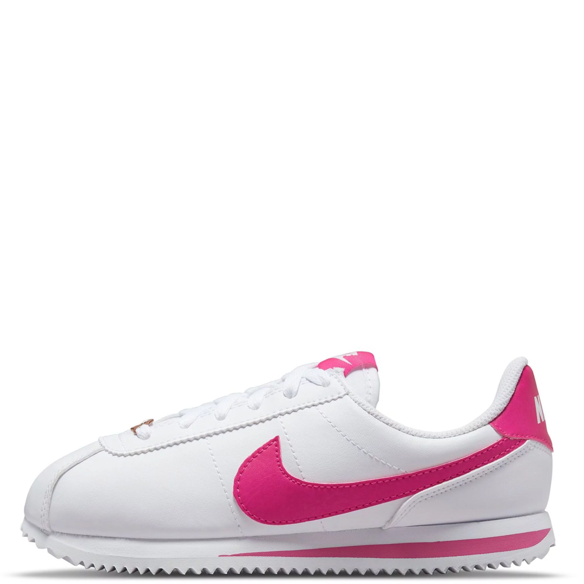 Nike Grade School Cortez Basic SL Sneaker White/Pink Prime 904764-109 Size 7 US