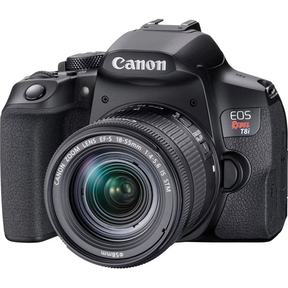 Canon EOS Rebel T8i 24.1 Megapixel Digital SLR Camera with Lens, 0.71