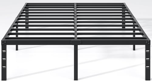 Metal Bed Frame-Simple and Atmospheric Metal Platform Bed Frame, Storage Space Under The Bed Heavy Duty Frame Bed, Sturdy Queen Size Bed Frame, Suitable for Bedroom, Queen