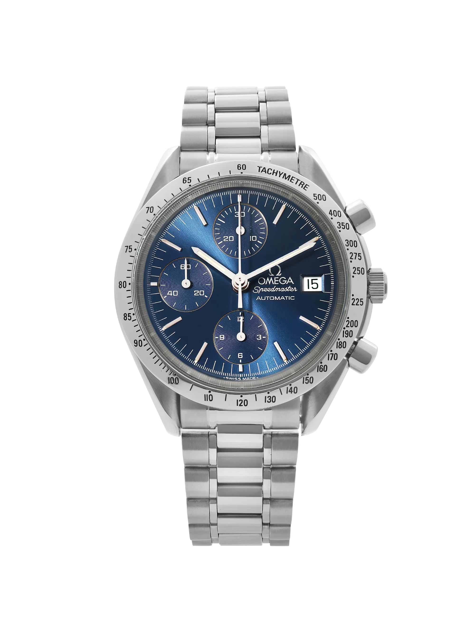 Omega Speedmaster Chronograph Steel Blue Dial Automatic Mens Watch 3511.80.00