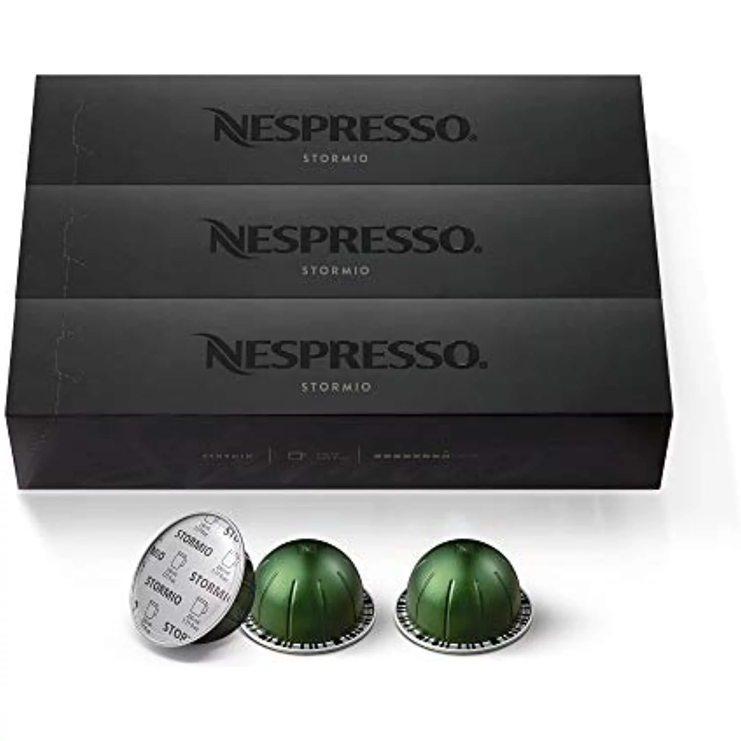Nespresso Capsules Vertuoline, Stormio, Dark Roast Coffee, 30 Count Coffee Pods, Brews 7.77 Ounce