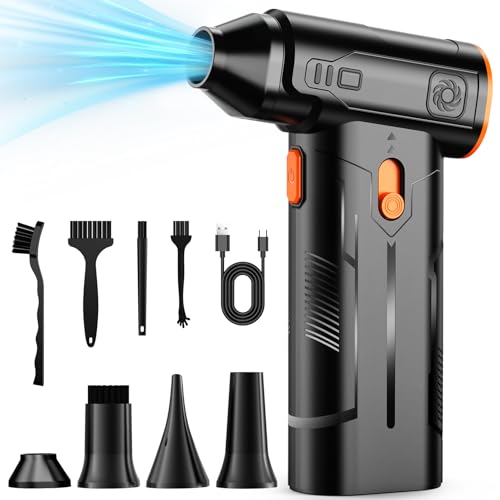 Compressed Air Duster, 130000RPM Cordless Electric Air Duster with Brushless Motor, Replaces Compressed Air Cans, Rechargeable and Variable Speed Air Blower for Home Outdoor Computer Keyboard Car
