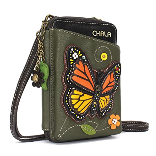 CHALA Wallet Crossbody Cell Phone Purse - Women Faux Leather Multicolor Handbag with Adjustable Strap