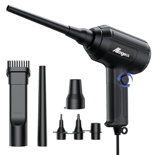 ATEngeus Electric Air Duster - 2 Speed, 40000RPM Air Blower & Pump, Reusable for Computer Keyboard, Dust, Hairs