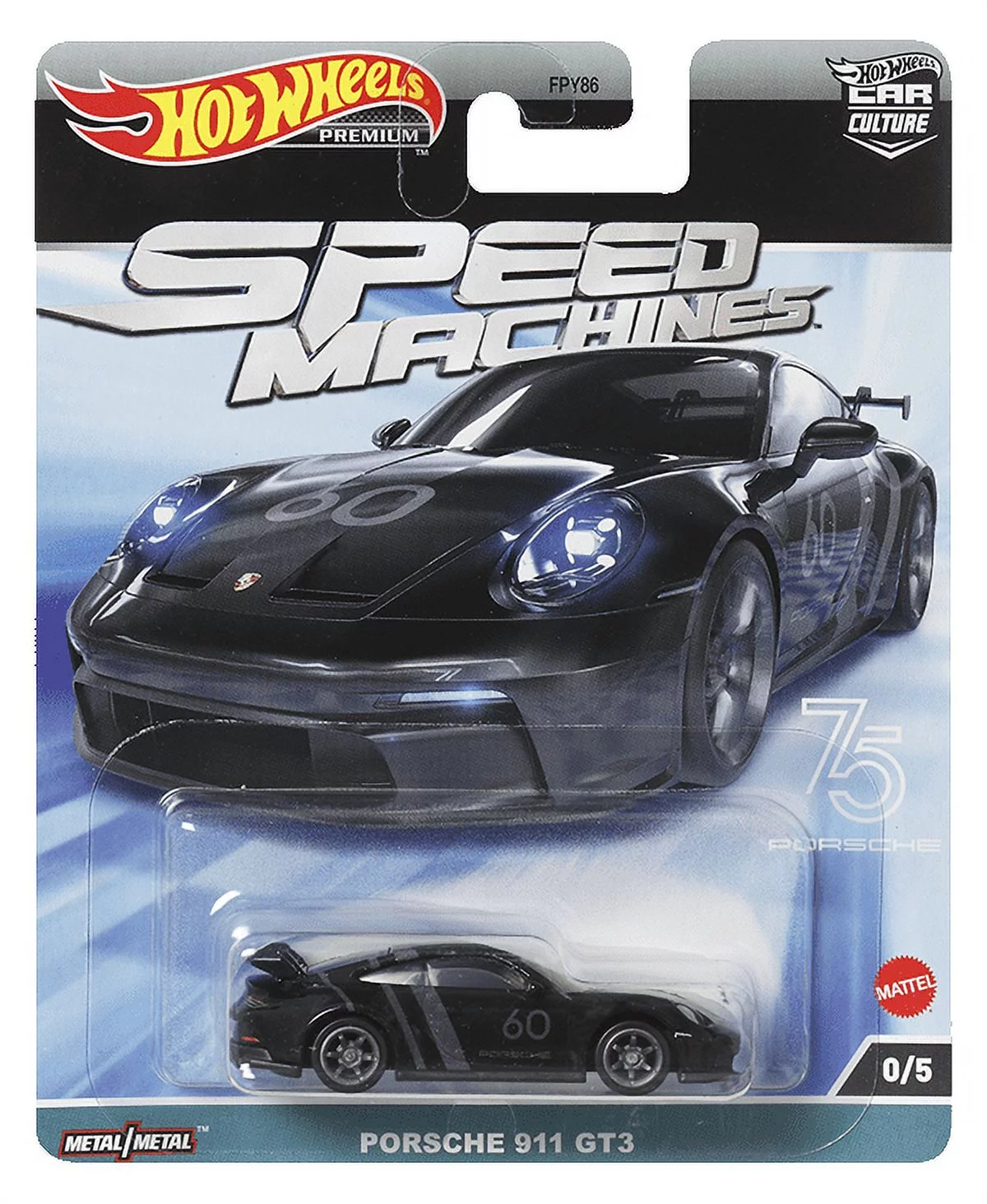 Hot Wheels Premium Car Culture 2023 Speed Machines - Porsche 911 GT3 (black) - Chase 0/5