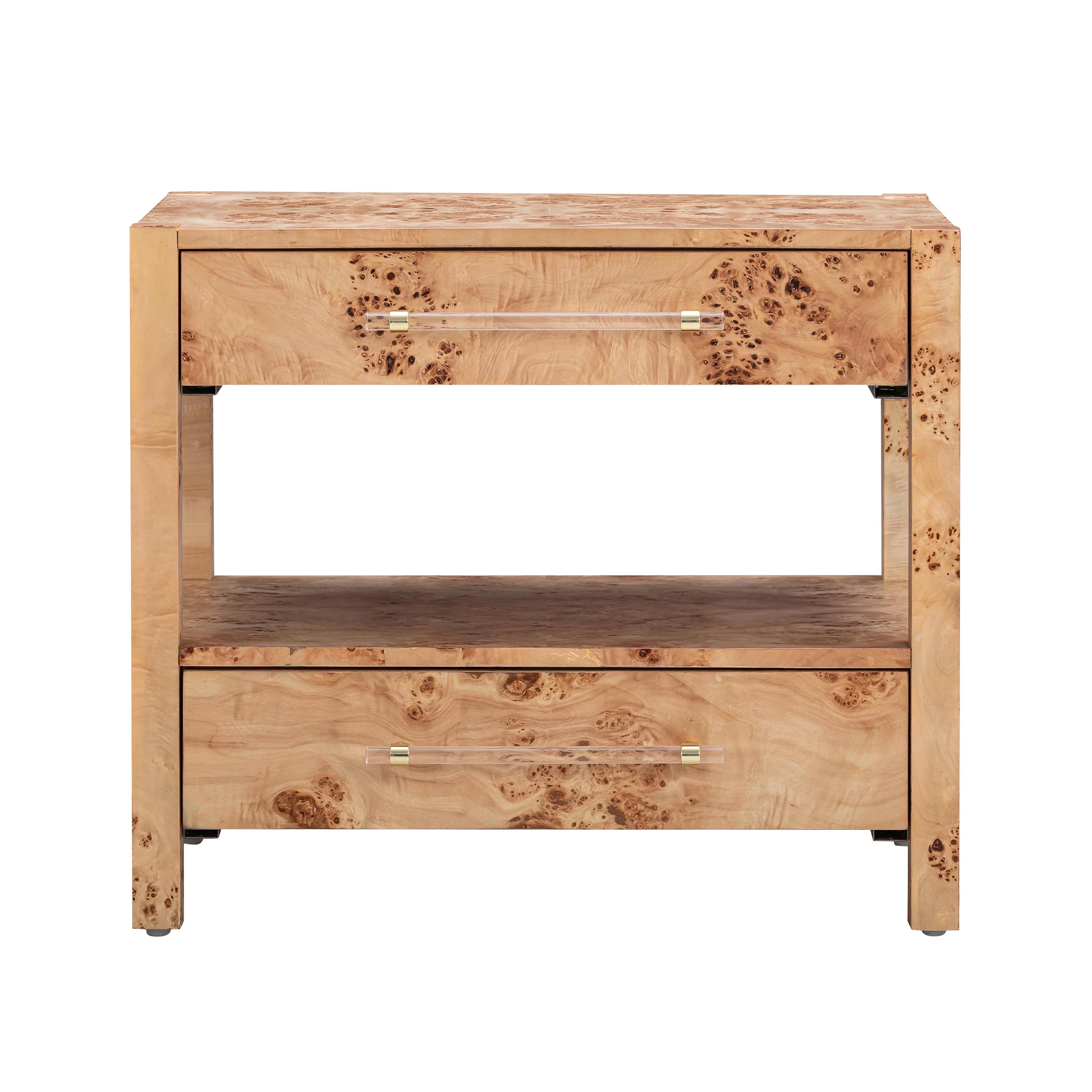 TOV Furniture Brandyss Natural Burl Nightstand