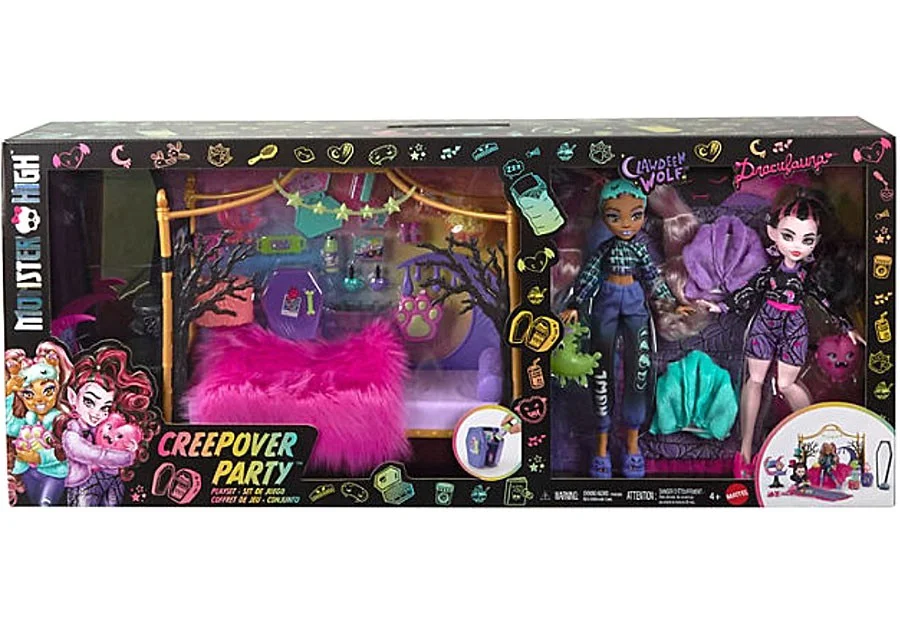 Monster High Creepover Party Doll Playset (with Clawdeen Wolf & Draculaura)