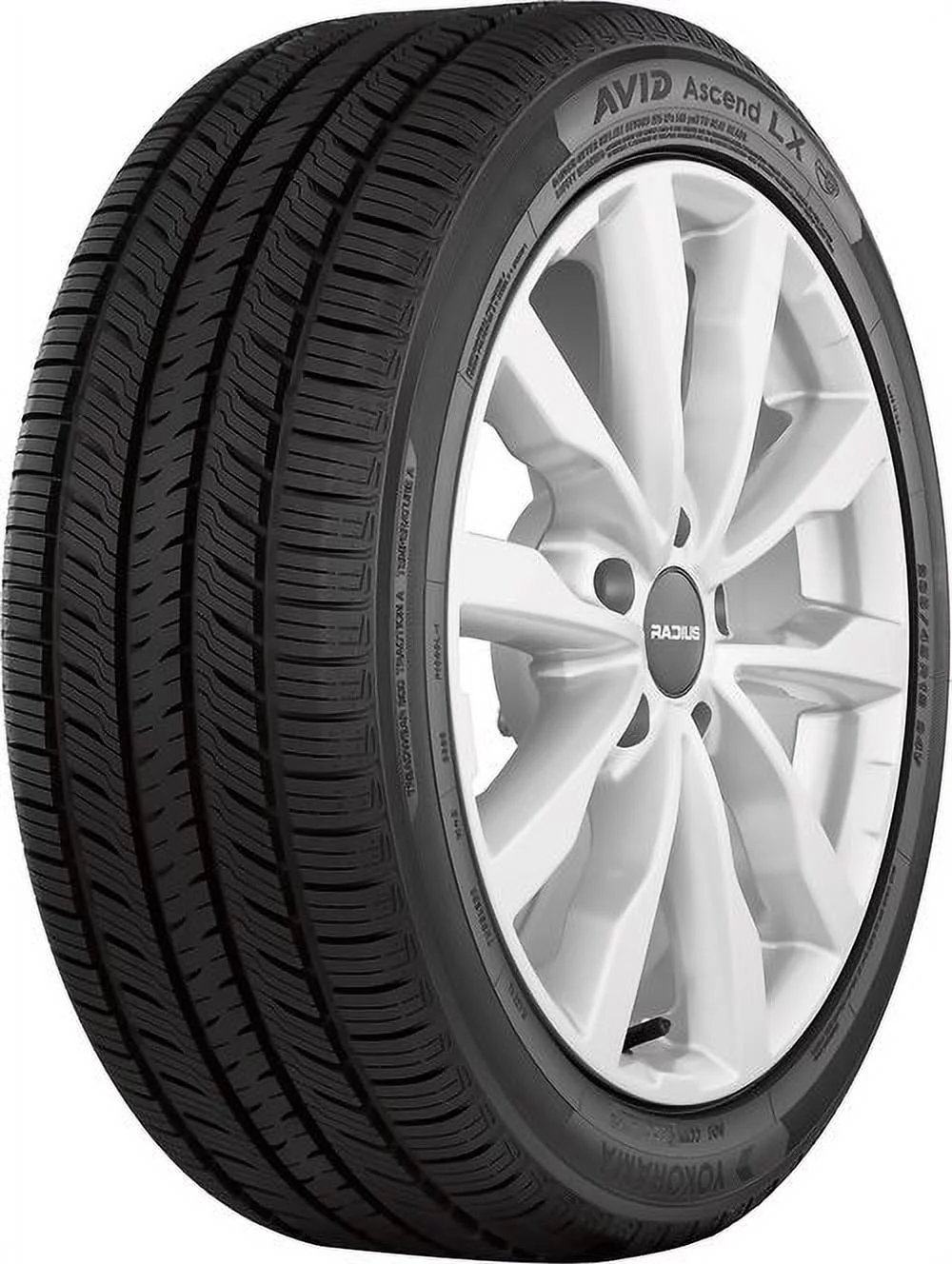 Yokohama Avid Ascend LX All Season 205/60R16 92H Passenger Tire Fits: 2015-17 Kia Soul LX, 2020-22 Nissan Sentra S Plus